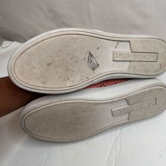 Michael Michael Kors Women’s Kane Perforated SlipOn Sneakers Coral Orange Size 7 - Picture 10 of 13